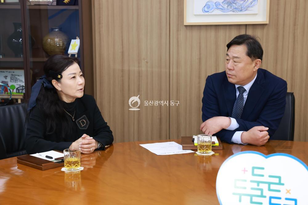 동구-울산과학대 방학영어캠프 협약식의 사진