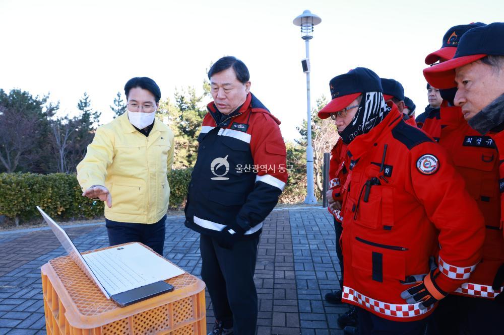 드론 활용한 산불 예방활동 현장점검의 사진