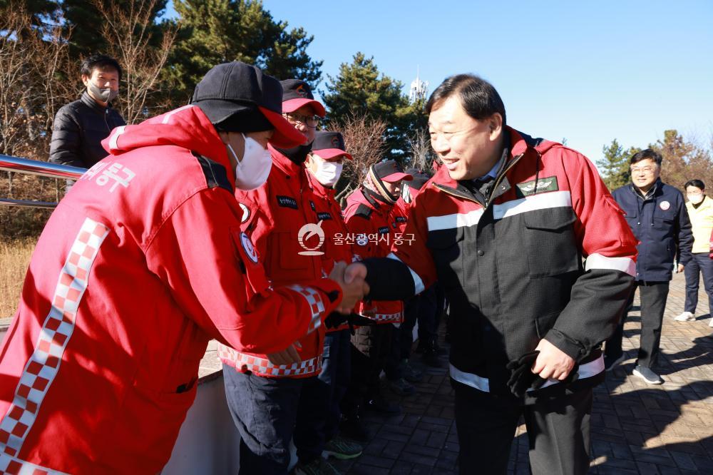 드론 활용한 산불 예방활동 현장점검의 사진