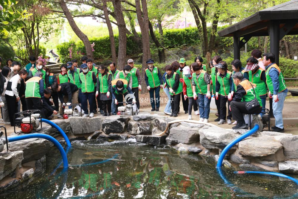 민관 합동 양수기 가동훈련의 사진