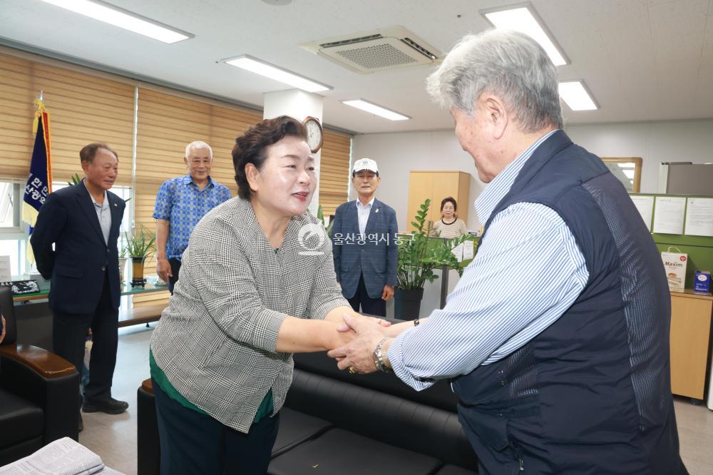 천기옥 동구청장, 주요시설 방문의 사진