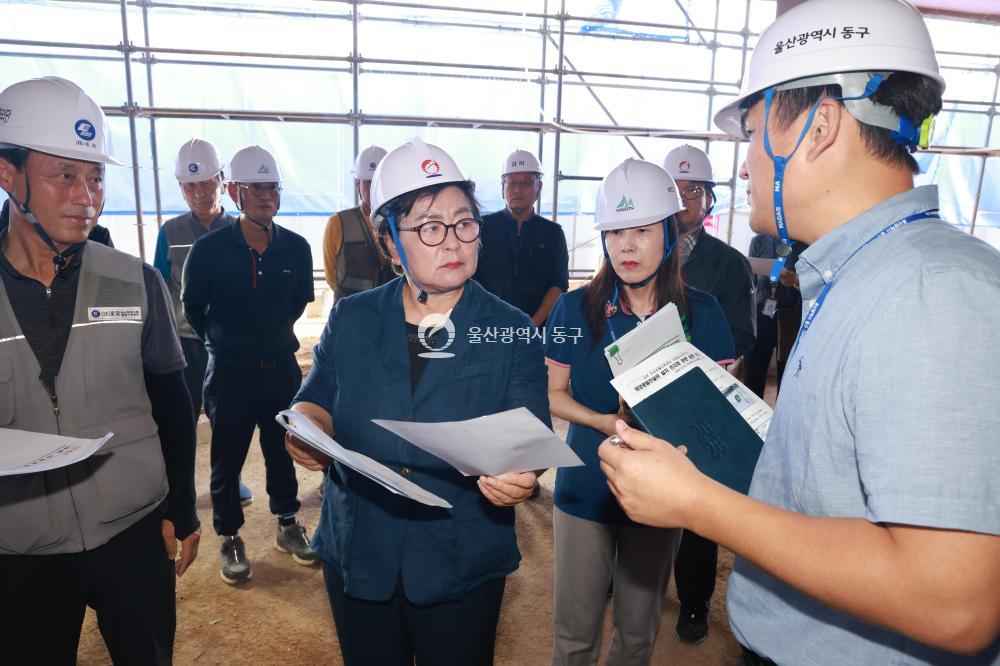 천기옥 동구청장, 주요 시설 건립 현장방문