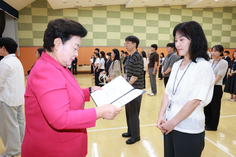 하반기 6급 이하 임용장 수여식의 사진