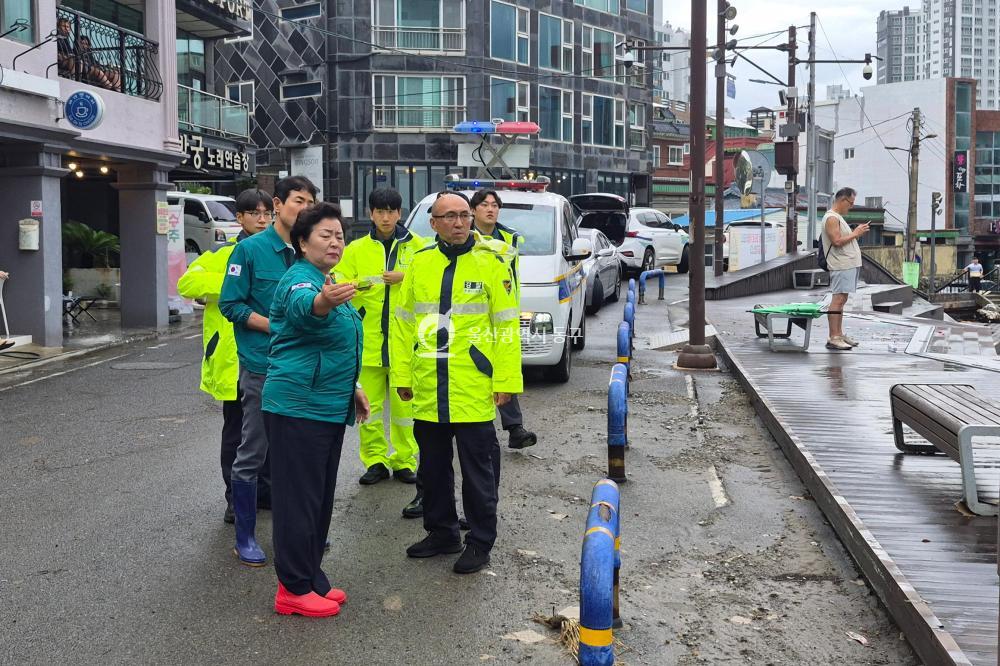 집중호우 피해지역 현장방문의 사진