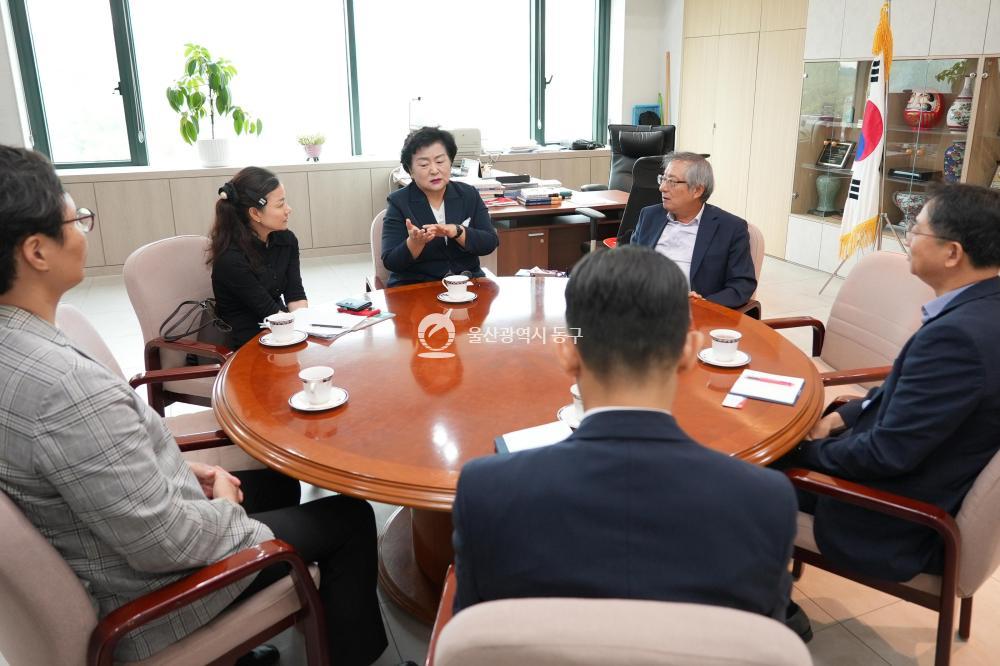 천기옥 동구청장 울산과학대학교 방문의 사진
