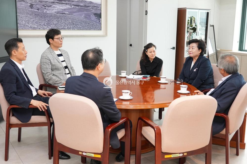 천기옥 동구청장 울산과학대학교 방문의 사진