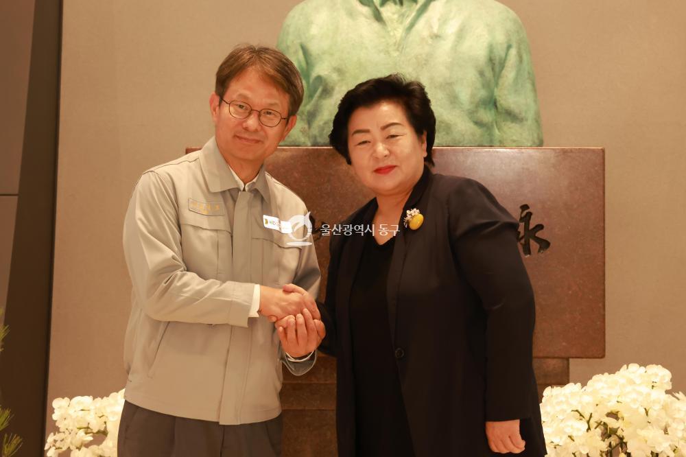 천기옥 동구청장, HD현대중공업 방문의 사진