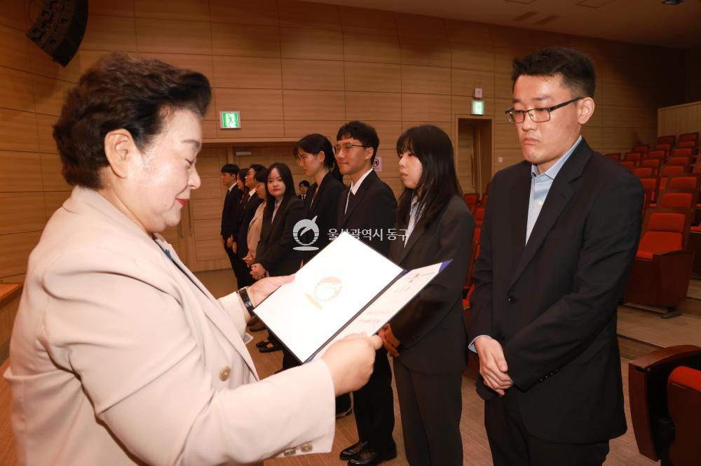 6급 이하 수시인사 임용장 수여식의 사진