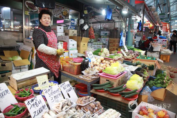 대송농수산물시장 야채가게의 사진