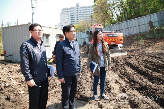 동부공영주차장조성 현장방문 의 사진