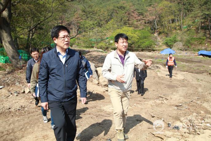 동부공영주차장조성 현장방문 의 사진