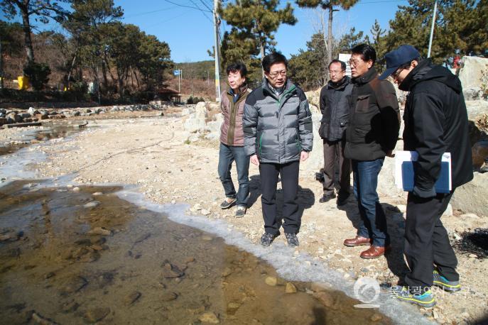 주전어촌체험마을조성사업주민간담회 체험마을 조성현장 방문 의 사진