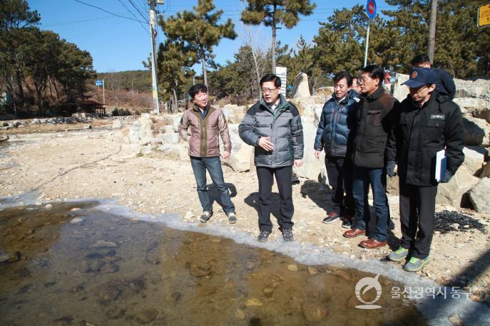 주전어촌체험마을조성사업주민간담회 체험마을 조성현장 방문 의 사진