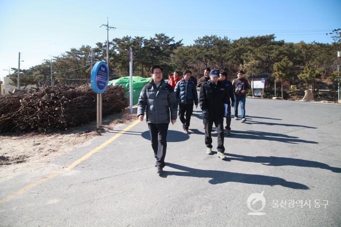 주전어촌체험마을조성사업주민간담회 체험마을 조성현장 방문 의 사진