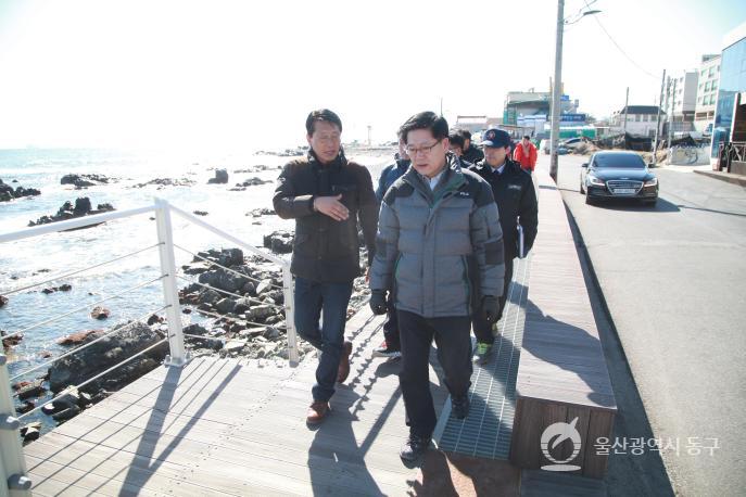 주전어촌체험마을조성사업주민간담회 체험마을 조성현장 방문 의 사진