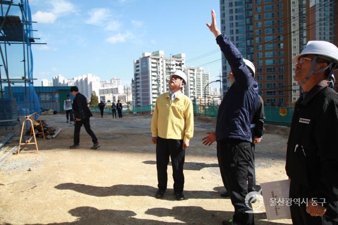 전하체육센터 건립현장방문 의 사진