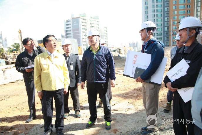 전하체육센터 건립현장방문 의 사진