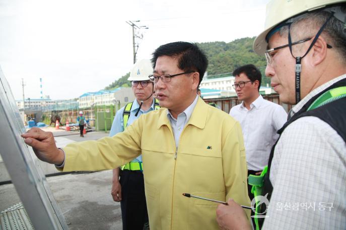 울산대교 건설현장시찰 의 사진