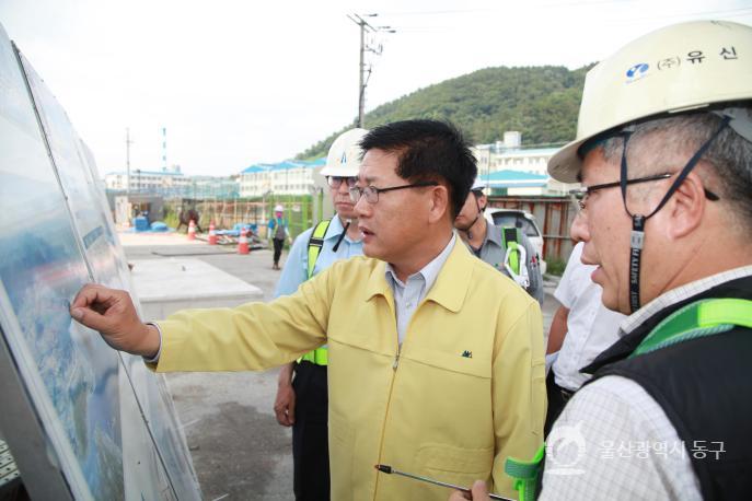 울산대교 건설현장시찰 의 사진