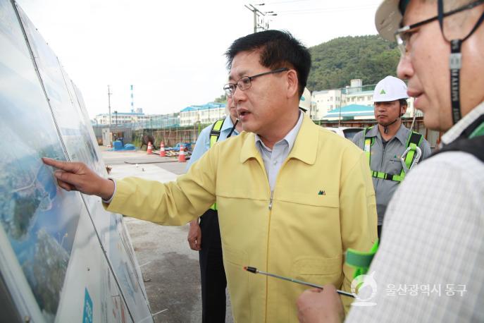 울산대교 건설현장시찰 의 사진