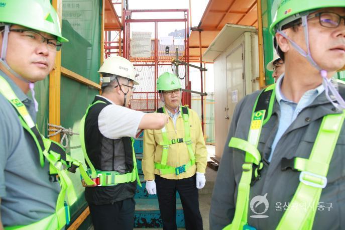 울산대교 건설현장시찰 의 사진