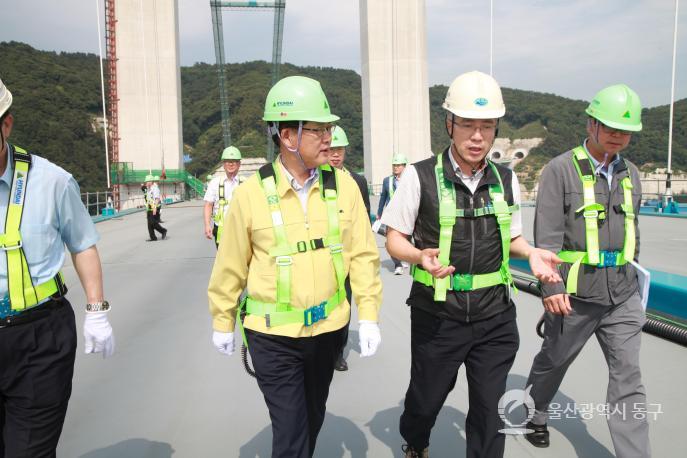 울산대교 건설현장시찰 의 사진