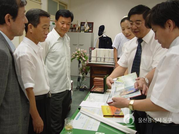 중국태산구청 동구방문 의 사진