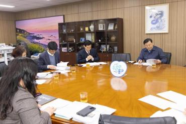 버스노선개편 주민설문조사 용역보고회의 사진