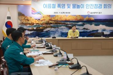 여름철 폭염 및 물놀이 안전점검 회의의 사진