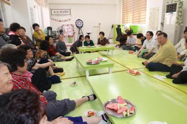 김종훈 동구청장, 산록경로당 방문의 사진