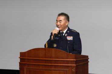 동부소방서 남성의용소방대장 이취임식의 사진