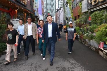 김종훈 동구청장, 미착공 건축물 현장 점검의 사진