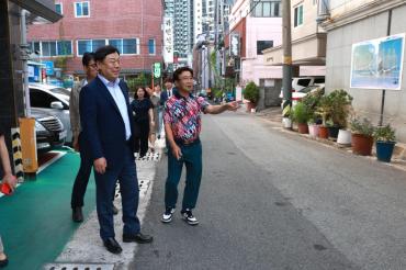 김종훈 동구청장, 미착공 건축물 현장 점검의 사진