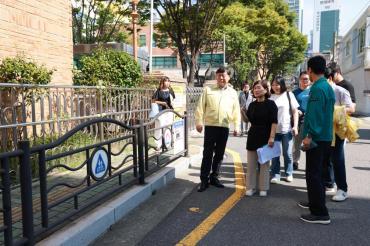 김종훈 동구청장, 학부모 건의사항 현장확인의 사진
