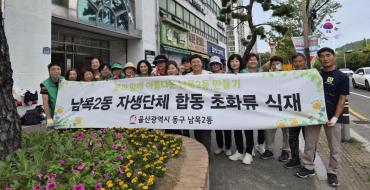남목2동 가을 초화류 식재행사