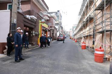 대송시장 공영주차장 건립 현장방문의 사진