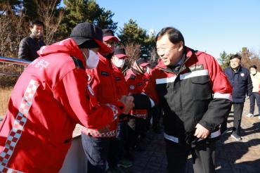 드론 활용한 산불 예방활동 현장점검의 사진