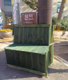 전하2동 쓰레기 적치 전봇대 '마을 쉼터' 전환의 사진