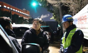 김종훈 동구청장, 새벽시간 노동자 고충 청취