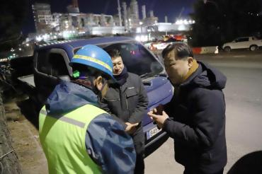 김종훈 동구청장, 새벽시간 노동자 고충 청취의 사진