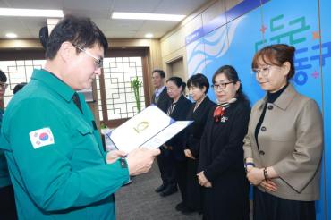민방위 교육강사 위촉 및 간담회의 사진