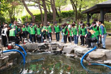 민관 합동 양수기 가동훈련의 사진