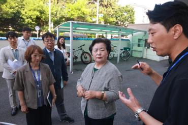 천기옥 동구청장, 주요시설 방문의 사진