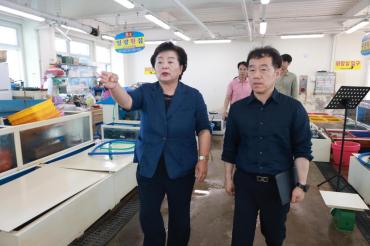 천기옥 동구청장, 주요 시설 건립 현장방문의 사진