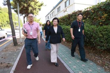 방어진순환도로 자전거도로 정비사업 현장방문