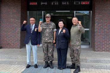 천기옥 동구청장, 제7765부대 2대대 방문의 사진