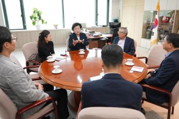 천기옥 동구청장 울산과학대학교 방문의 사진
