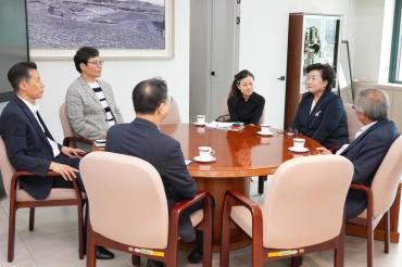천기옥 동구청장 울산과학대학교 방문의 사진