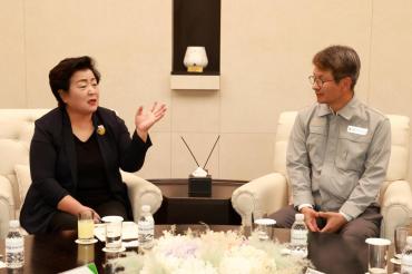 천기옥 동구청장, HD현대중공업 방문