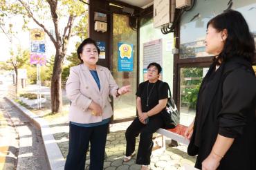 취임 100일 기념, 버스 노선 현장민원 청취의 사진